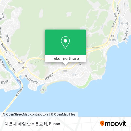 해운대 매일 순복음교회 map