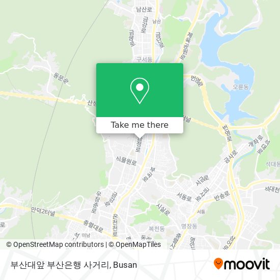 부산대앞 부산은행 사거리 map