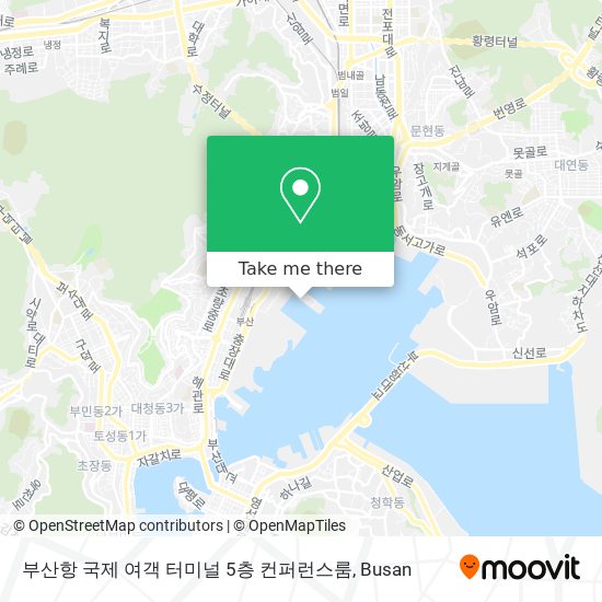 부산항 국제 여객 터미널 5층 컨퍼런스룸 map