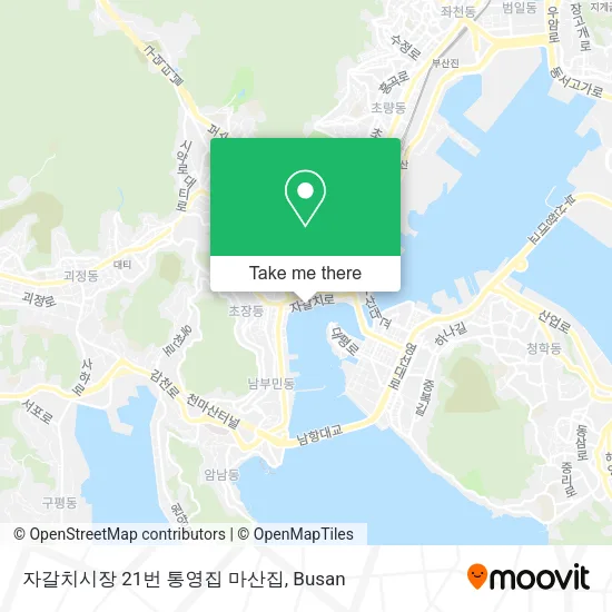 자갈치시장 21번 통영집 마산집 map