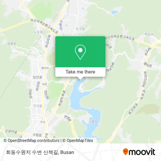 회동수원지 수변 산책길 map