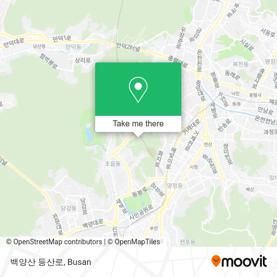 백양산 등산로 map