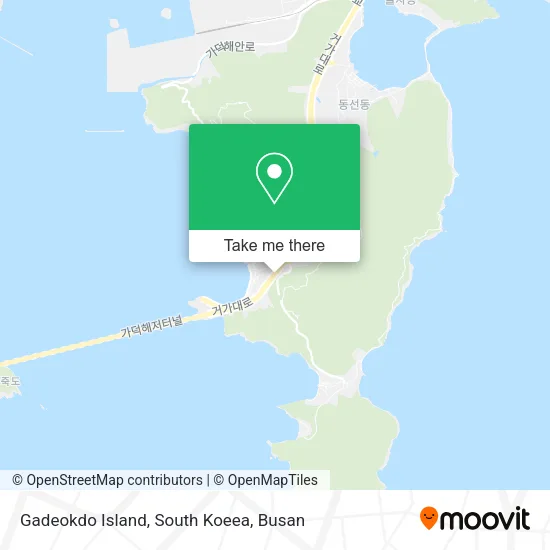 Gadeokdo Island, South Koeea map