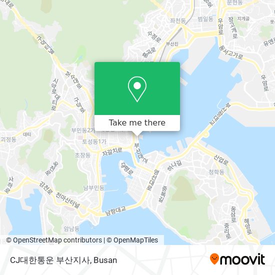 CJ대한통운 부산지사 map