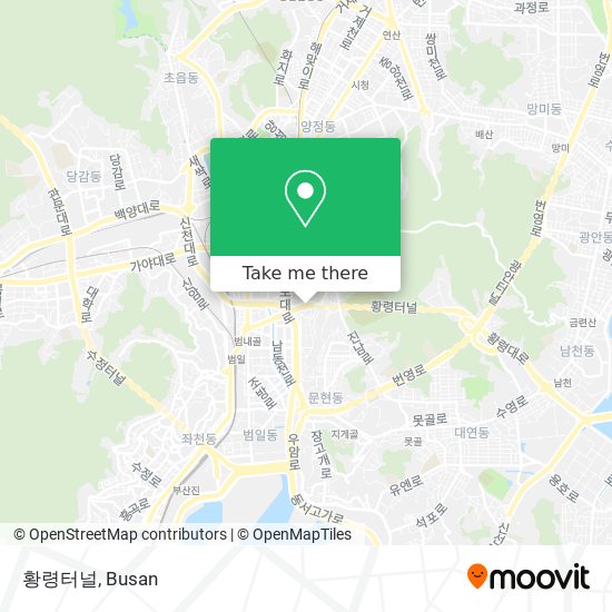 황령터널 map