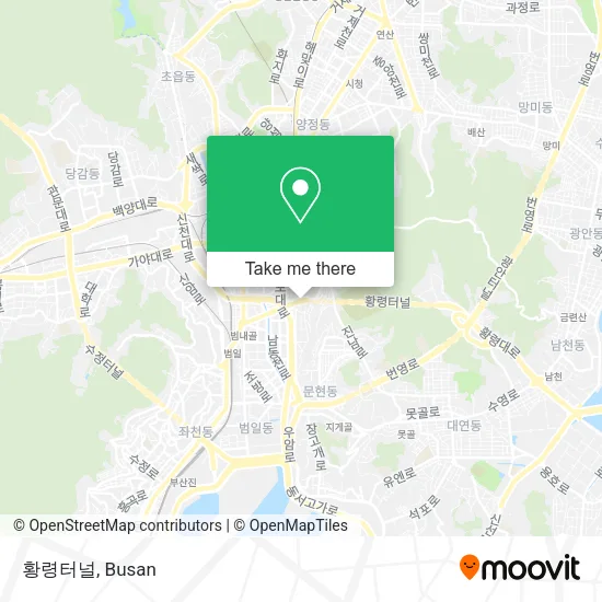 황령터널 map