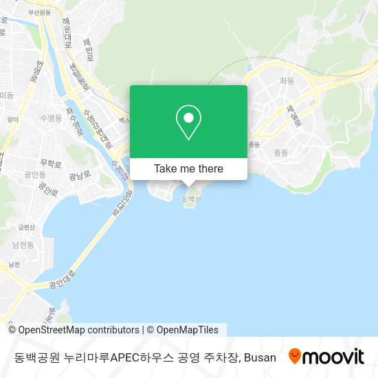 동백공원 누리마루APEC하우스 공영 주차장 map