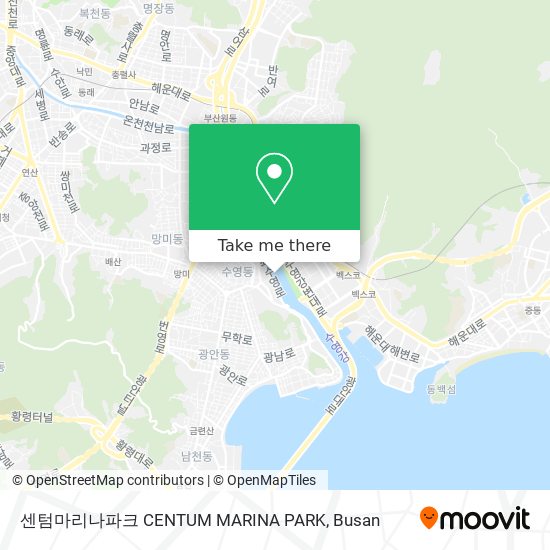 센텀마리나파크 CENTUM MARINA PARK map