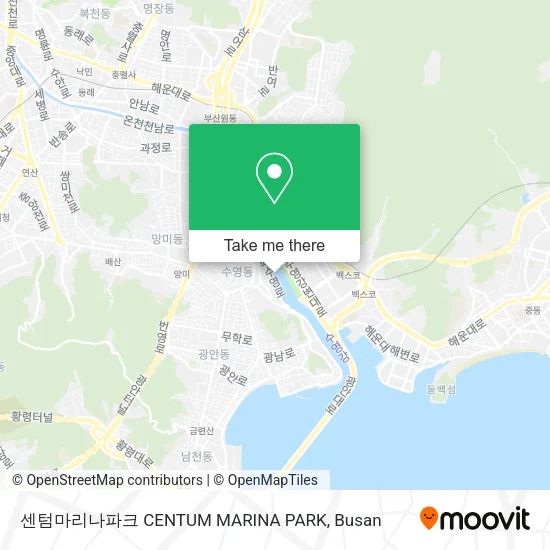 센텀마리나파크 CENTUM MARINA PARK map