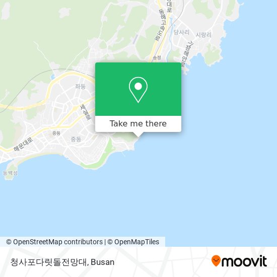 청사포다릿돌전망대 map