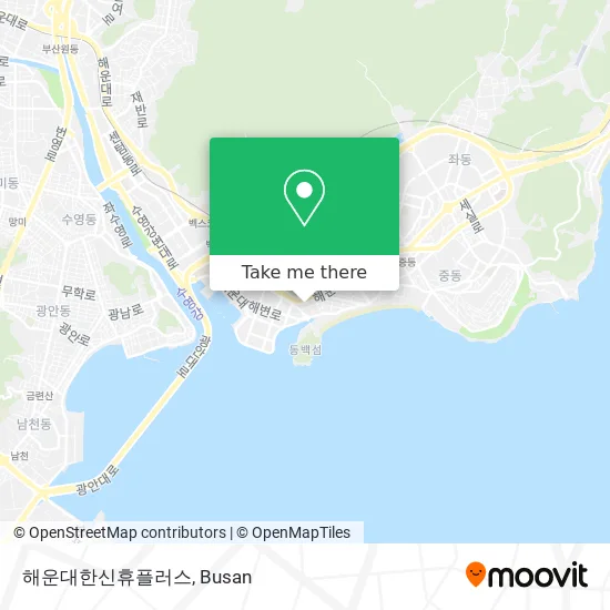 해운대한신휴플러스 map