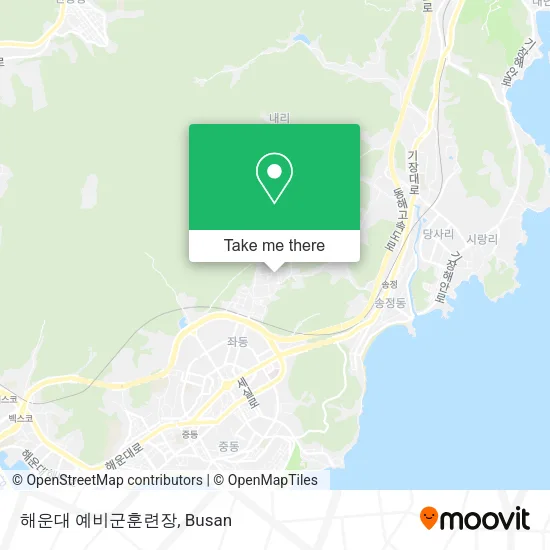 해운대 예비군훈련장 map