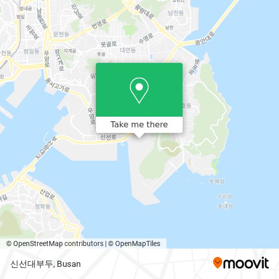 신선대부두 map