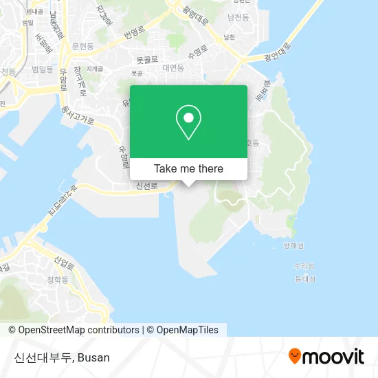 신선대부두 map