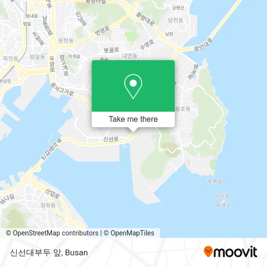 신선대부두 앞 map