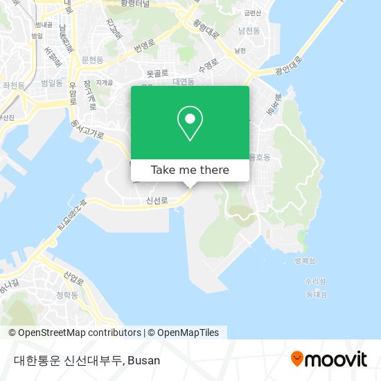 대한통운 신선대부두 map