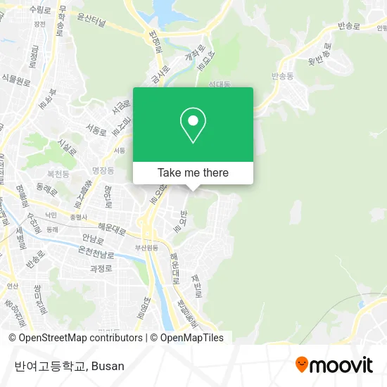 반여고등학교 map