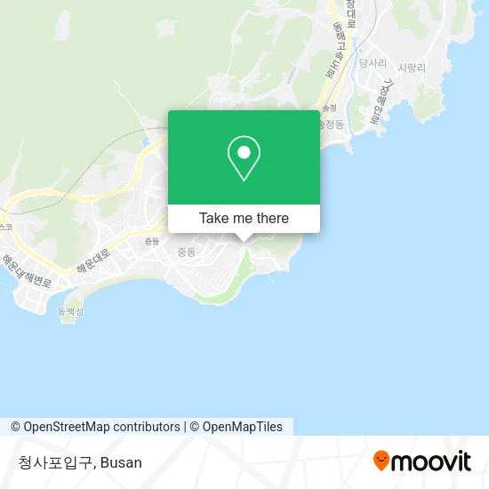 청사포입구 map