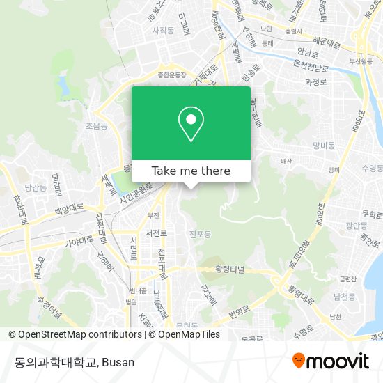 동의과학대학교 map