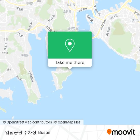 암남공원 주차장 map