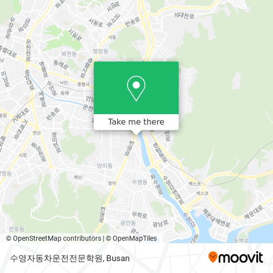 수영자동차운전전문학원 map