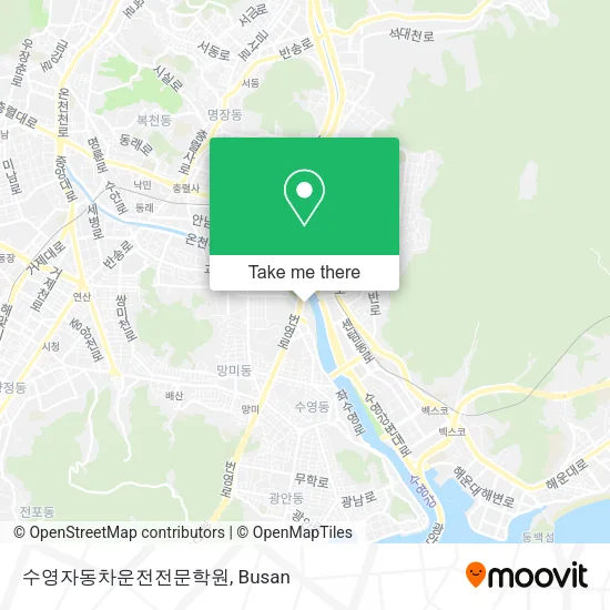 수영자동차운전전문학원 map