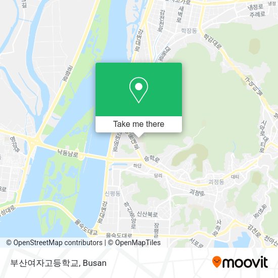 부산여자고등학교 map