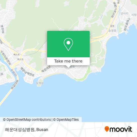 해운대성심병원 map