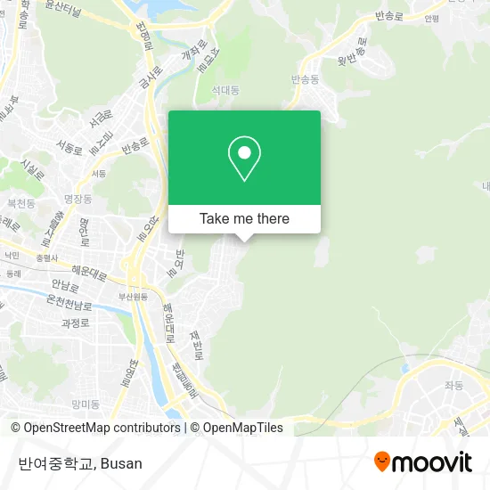 반여중학교 map