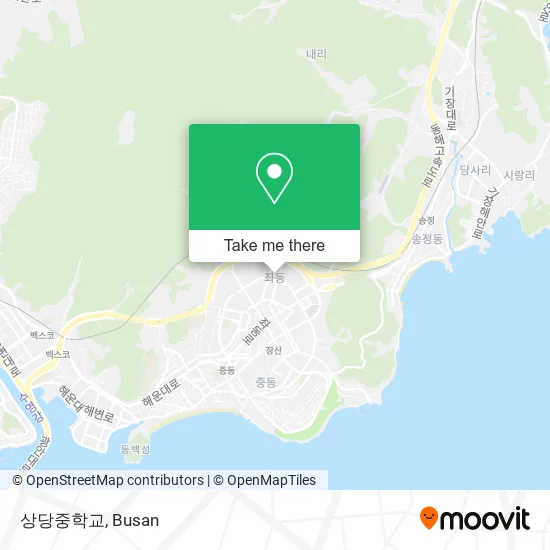 상당중학교 map