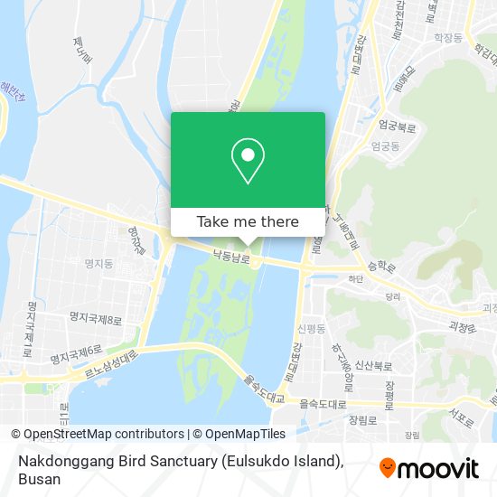 Nakdonggang Bird Sanctuary (Eulsukdo Island) map