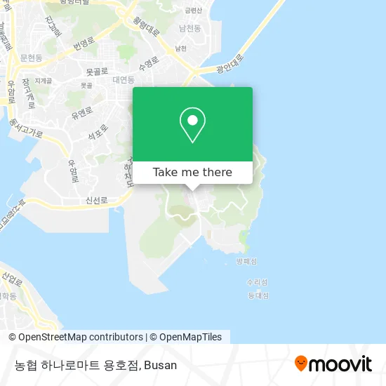 How to Get to 농협 하나로마트 용호점 in 남구 by Bus or Metro?