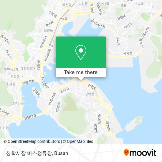 청학시장 버스정류장 map