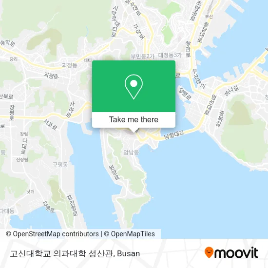 고신대학교 의과대학 성산관 map