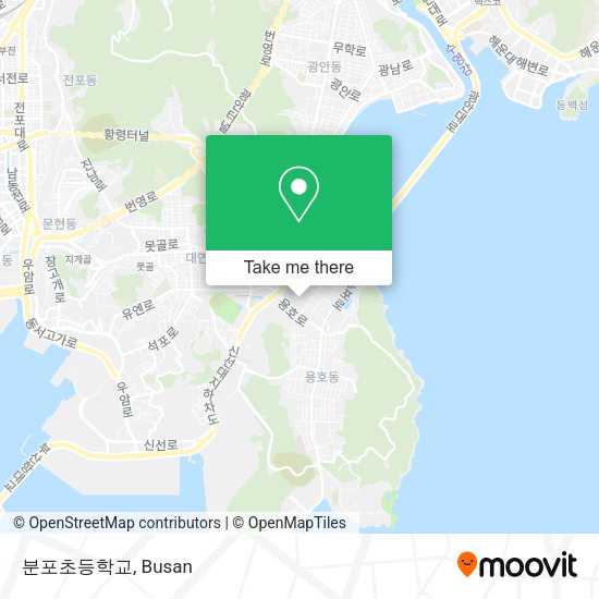 분포초등학교 map