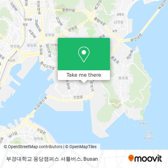 부경대학교 용당캠퍼스 셔틀버스 map