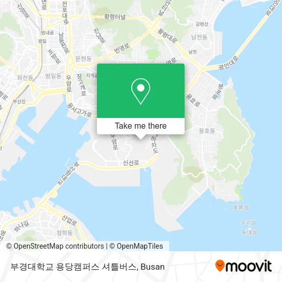 부경대학교 용당캠퍼스 셔틀버스 map