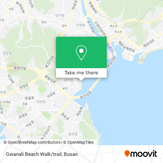 Gwanali Beach Walk/trail map