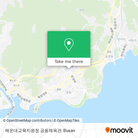 해운대교육지원청 공동체육관 map