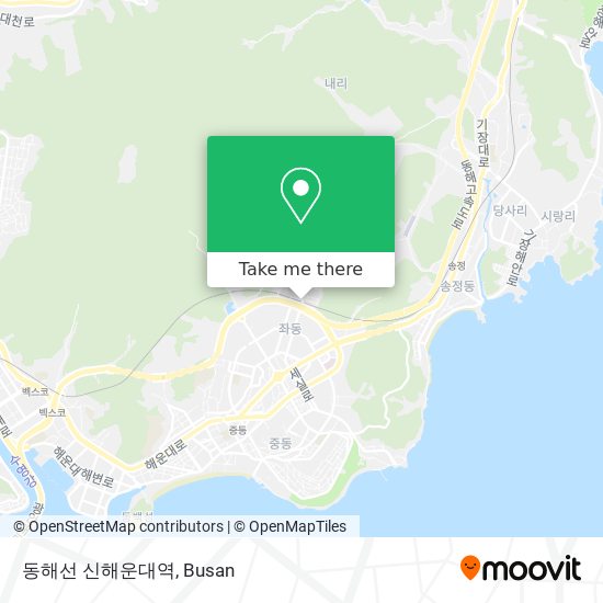 동해선 신해운대역 map