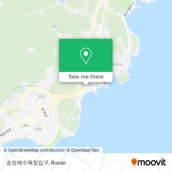 송정해수욕장입구 map