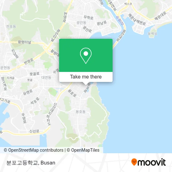 분포고등학교 map