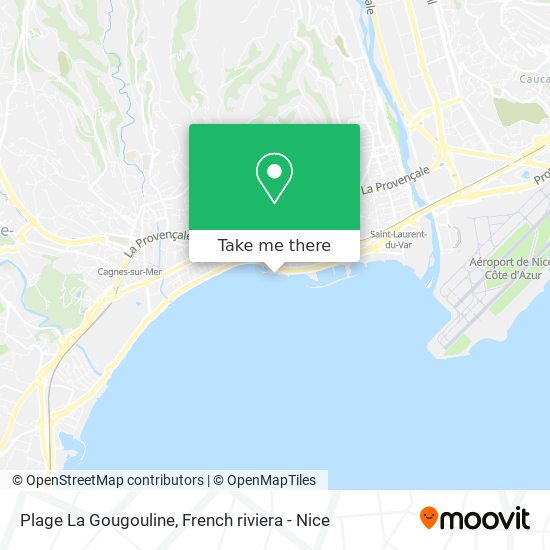 Mapa Plage La Gougouline