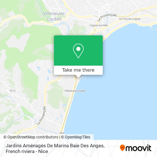 Jardins Aménagés De Marina Baie Des Anges map