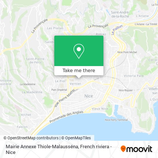 Mapa Mairie Annexe Thiole-Malausséna