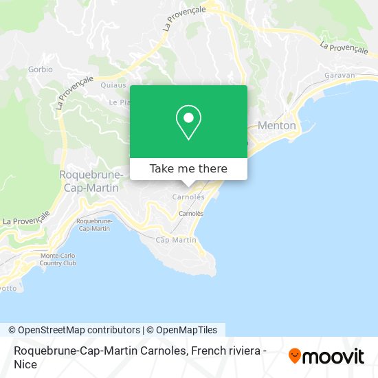 Roquebrune-Cap-Martin Carnoles map