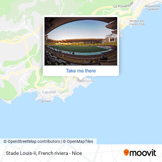 Stade Louis-Ii map