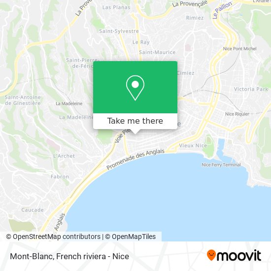 Mapa Mont-Blanc