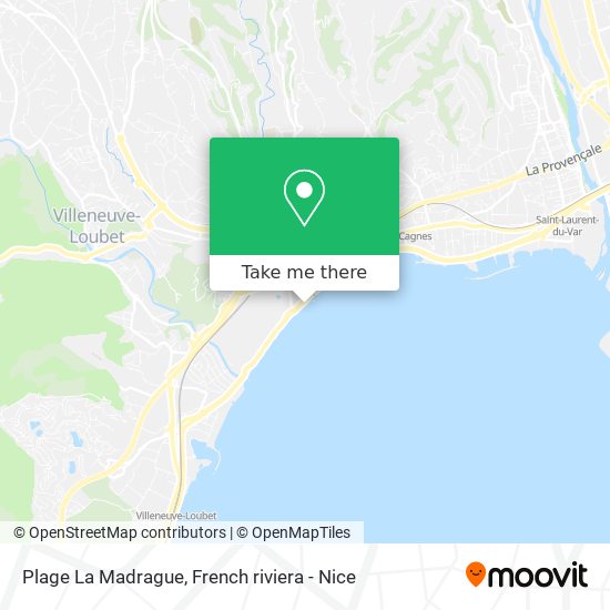 Plage La Madrague map