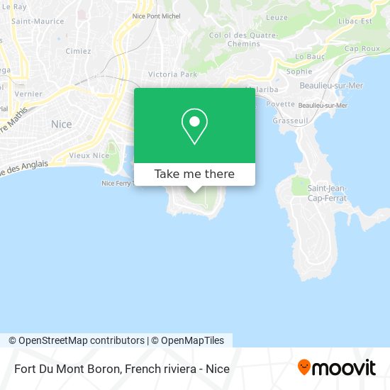 Mapa Fort Du Mont Boron